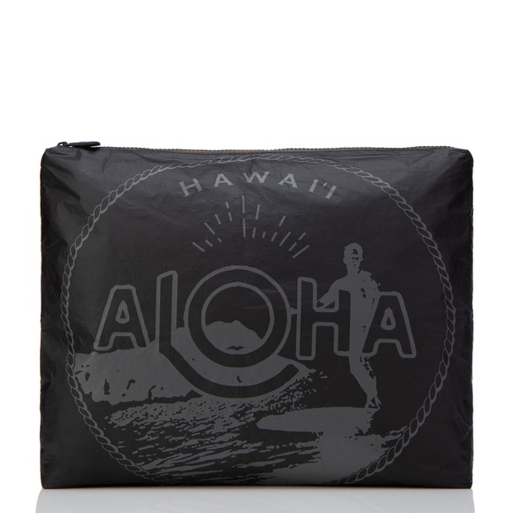 ALOHA Collection Black Waikiki Seal Max Pouch New NWT - Picture 5 of 5